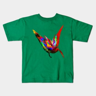 Line Drawings - Butterfly Flying Kids T-Shirt